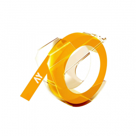 Etichete Compatibile Dymo Omega - Etichete Omega plastic galben 9 mm x 3 m Aymo ID1 compatibile Dymo Omega Junior 520108