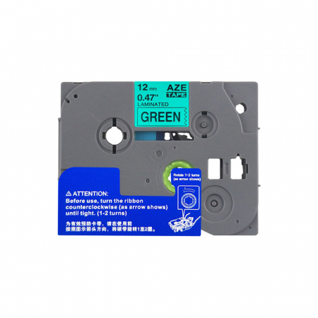 Etichete Compatibile Brother TZe laminate - Banda etichete compatibila Brother TZe-731 12 mm negru/verde Aymo ID1 Brother 731