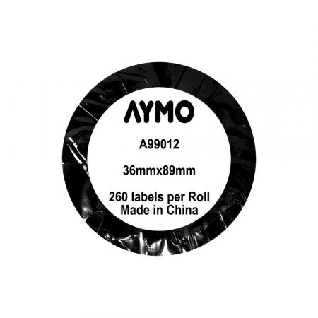 Etichete curierat 36 x 89 mm Aymo ID1 compatibile Dymo S0722400 99012 2093093 260 etichete [6]