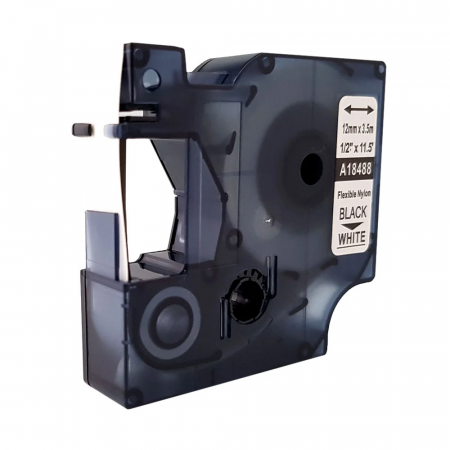 Etichete flexibile cabluri 12 mm x 3.5 m alb Aymo ID1 compatibile Dymo 18488 16957 S0718040 [8]