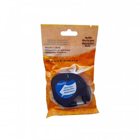Etichete plastic alb 12mm x 4m Aymo ID1 compatibile Dymo Letratag 91221 91201 S0721660 [4]