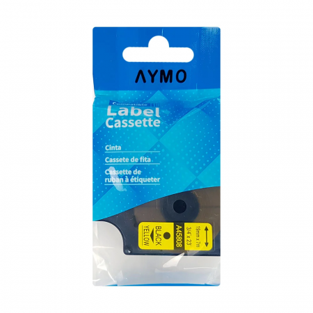 Etichete plastic galben 19 mm x 7 m Aymo ID1 Dymo S0720880 45808 [3]