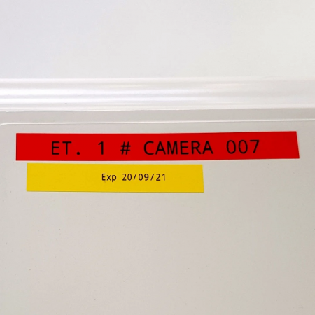 Yellow plastic labels 9 mm x 7 m Aymo ID1 compatible Dymo S0720730 40918 [2]