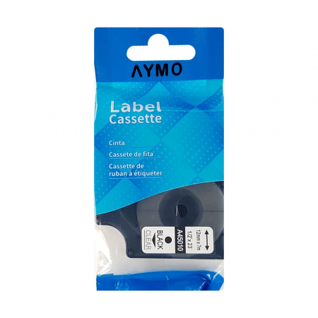 Etichete plastic transparent 12 mm x 7 m Aymo ID1 compatibile Dymo S0720500 45010 [6]