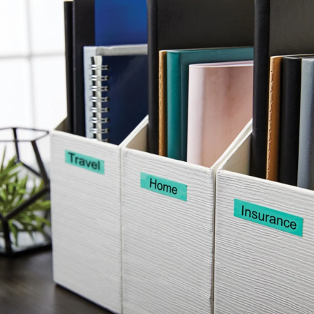 Etichete plastic verde 12 mm x 7 m Aymo ID1compatibile Dymo S0720590 45019 [1]