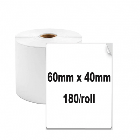 Thermal labels 60 x 40 mm white plastic Aymo ID1 pentru imprimanta AIMO Phomemo M200 M220, 180 labels [1]