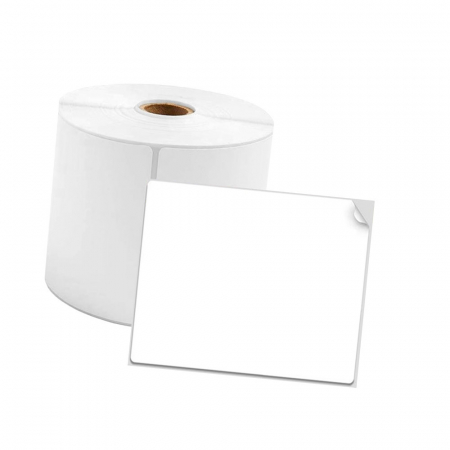 Etichete termice in rola AYMO - Etichete patrate 40 x 40 mm plastic alb Aymo ID1 pentru imprimanta AIMO Phomemo M110 M200 M220, 180 etichete