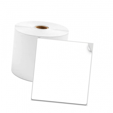 Etichete termice in rola AYMO - Etichete termice 40 x 60 mm plastic alb Aymo ID1 pentru imprimanta AIMO Phomemo M110 M200 M220, 130 etichete