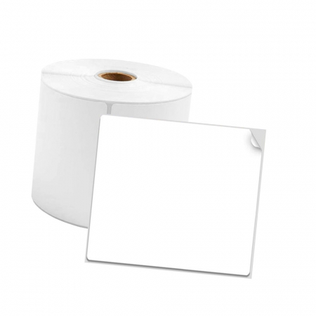 Etichete termice in rola AYMO - Etichete termice 45 x 60 mm plastic alb Aymo ID1 pentru imprimanta AIMO Phomemo M110 M200 M220, 130 etichete