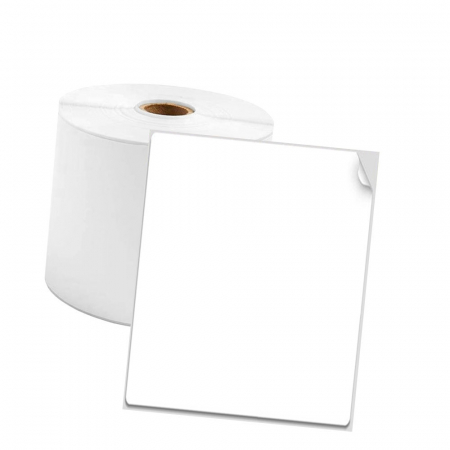 Etichete termice in rola AYMO - Etichete termice 50 x 80 mm plastic alb Aymo ID1 pentru imprimanta AIMO Phomemo M110 M200 M220, 100 etichete