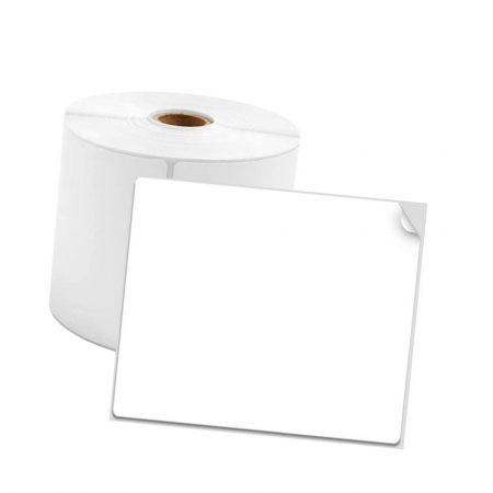 Etichete termice in rola AYMO - Etichete termice 60 x 80 mm plastic alb Aymo ID1 pentru imprimanta AIMO Phomemo M200 M220, 100 etichete