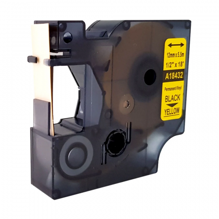 Etichete vinil galben 12 mm x 5.5 m Aymo ID1 compatibile Dymo 18432 [5]