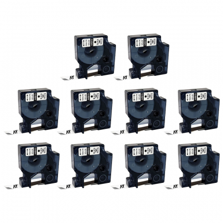 Etichete Compatibile Dymo LabelManager - Set 10 Etichete plastic alb 12 mm x 7 m Aymo ID1 compatibile S0720530 45013