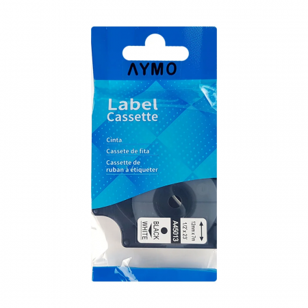 Set 10 Etichete plastic alb 12 mm x 7 m Aymo ID1 compatibile S0720530 45013 [8]