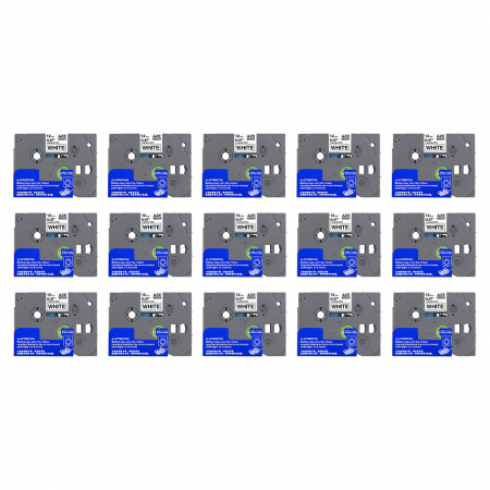 Etichete Compatibile Brother TZe laminate - Set 15 Etichete standard laminate compatibila Brother TZe-231 12 mm negru/alb Aymo ID1 Brother 231