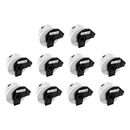 Etichete Compatibile Brother DK - Set 10 Etichete 38 x 90 mm suport plastic inclus Aymo ID1 compatibile Brother DK-11208 DK11208