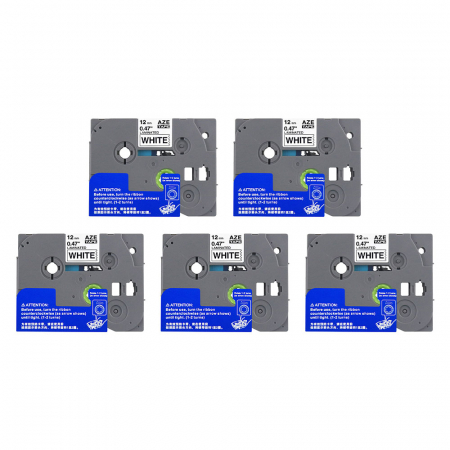 Etichete Compatibile Brother TZe laminate - Set 5 Etichete standard laminate compatibila Brother TZe-231 12 mm negru/alb Aymo ID1 Brother 231