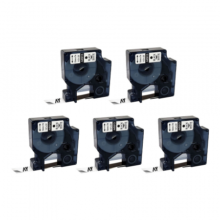 Etichete Compatibile Dymo LabelManager - Set 5 Etichete plastic alb 12 mm x 7 m Aymo ID1 compatibile S0720530 45013