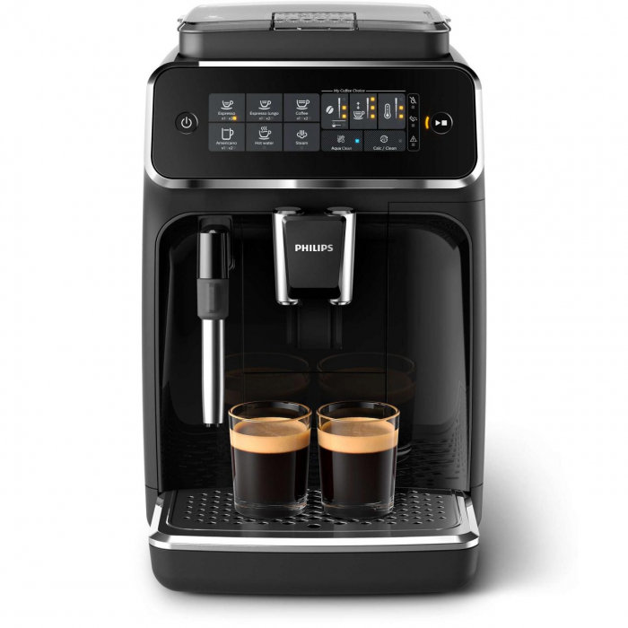 Espressor automat Philips EP3221/40, sistem de spumare a laptelui, 4 bauturi, filtru AquaClean, rasnita ceramica, optiune cafea macinata, ecran tactil, Negru [2]