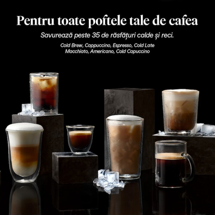 Espressor automat DELONGHI PrimaDonna Aromatic ECAM630.75.TSM, 2.2l, 1450W, 19 bar, 35 de bauturi calde si reci, argintiu [6]