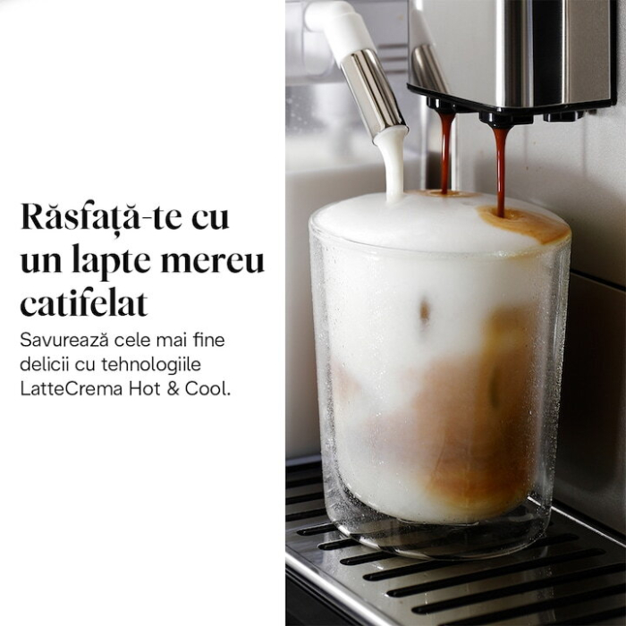 Espressor automat DELONGHI PrimaDonna Aromatic ECAM630.75.TSM, 2.2l, 1450W, 19 bar, 35 de bauturi calde si reci, argintiu [8]