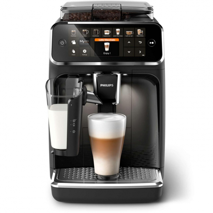 Espressor automat Philips LatteGo EP5441/50, 1500 W, 15 bar, Filtru AquaClean, 12 bauturi, Rasnita ceramica, Negru [2]