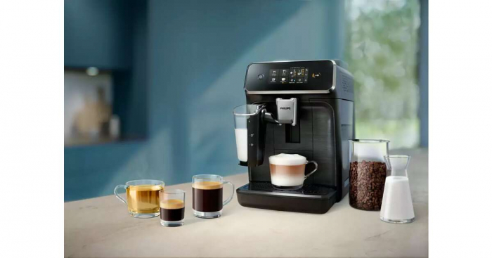 Espressor automat Philips LatteGo EP3343/90, 1.8l, 6 bauturi, 1500W, 15 bar, Alb-Negru [3]