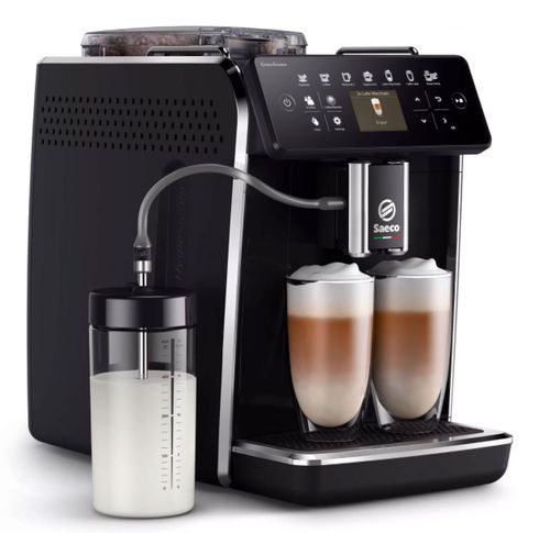 Espressor automat Philips Saeco GranAroma SM6480 00, 1500W, 15bar, 1.8l, Spumare automata, 14 bauturi, 3 presetari de gust, Argintiu negru