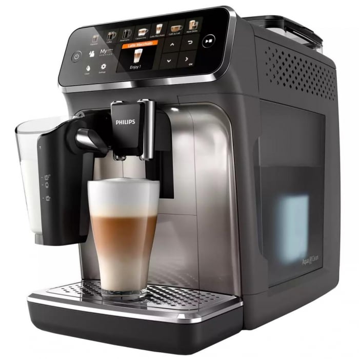 Espressor automat Philips Seria 5400 EP5444/90, sistem de lapte LatteGo, 12 bauturi, display digital TFT si pictograme color, filtru AquaClean, rasnita ceramica, optiune cafea macinata, functie MEMO 4 [1]