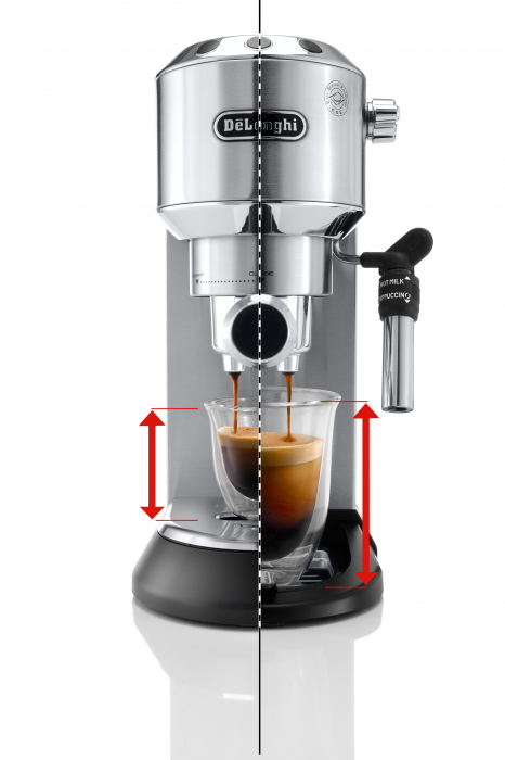 Espressor manual De’Longhi Dedica EC 685.M, 1300 W, 1.1 L, 15 bari, Argintiu [3]