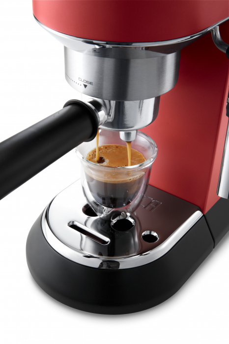 Espressor manual De’Longhi Dedica EC 685.R, 1300 W, 1.1 L, 15 bari, Rosu [3]