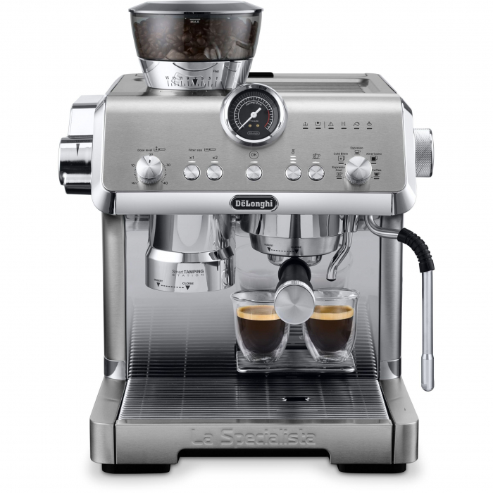 Espressor manual De,  Longhi La Specialista Opera Cold Brew EC9555.M, 2 L, 1550W, 19 bar, Argintiu
