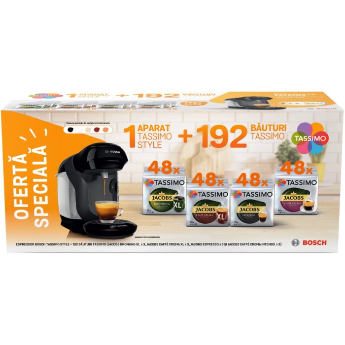 Pachet Espressor Bosch Tassimo Style + Cadou 12 cutii Capsule Cafea Tassimo [1]