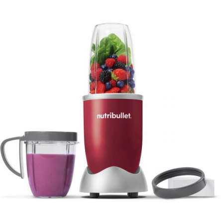 Electrocasnice Mici - Blender Nutribullet Original 600 NB606R, 600W, Lama de extractie, Cana inalta de 700ml, Cana de 500ml, Amestecare uniforma, Design simplu si compact, Usor de curatat, Fara BPA, Cablu 100cm, 2.86kg, Ro