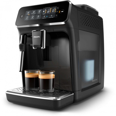 Espressor automat Philips EP3221/40, sistem de spumare a laptelui, 4 bauturi, filtru AquaClean, rasnita ceramica, optiune cafea macinata, ecran tactil, Negru [0]