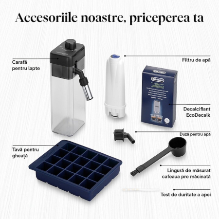 Espressor automat DELONGHI PrimaDonna Aromatic ECAM630.75.TSM, 2.2l, 1450W, 19 bar, 35 de bauturi calde si reci, argintiu [9]