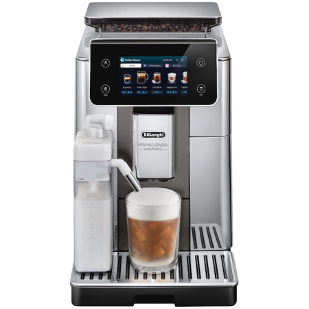 Espressoare - Espressor automat DELONGHI PrimaDonna Aromatic ECAM630.75.TSM, 2.2l, 1450W, 19 bar, 35 de bauturi calde si reci, argintiu