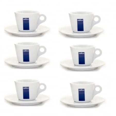 Reduceri % - Lavazza cesti cappuccino cu farfurii ceramica 6 buc