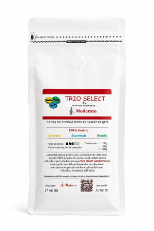 Moderato - Cafea boabe Proaspăt Prajită TRIO SELECT by Răzvan Păunescu, blend 100% Arabica