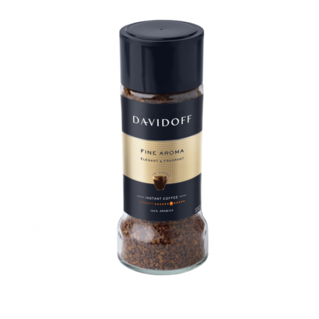 Pachet cafea instant Davidoff Cafe Fine Aroma 2x100g + pahar de sticla [1]