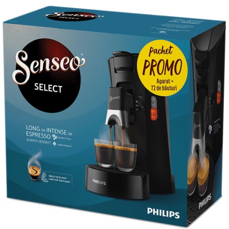 Espressoare - Pachet Promo - Philips Senseo Select CSA230/61 Negru + 5 pungi Senseo CADOU