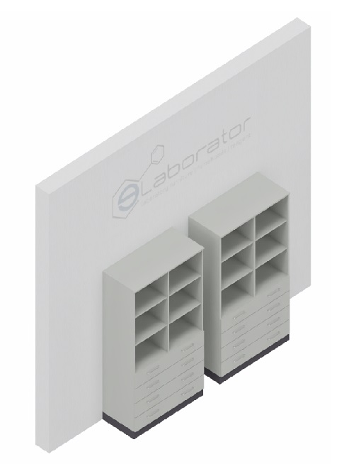 Dulap 4 sertare jos etajera sus 1200x600x2000- 2 BUCATI [2]