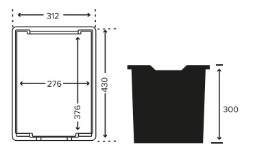 Tavita depozitare Jumbo F3 Tray Jolly Lime [2]
