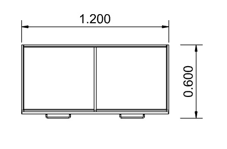 Dulap 4 sertare jos etajera sus 1200x600x2000- 2 BUCATI [3]