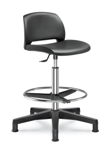 Scaun supra-inaltat de laborator - fix/mobil - Cu spatar scund [2]