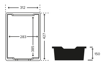 Tavita depozitare adanca F2 Tray Light Grey [1]