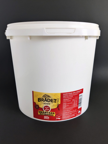 Lactate si Specialitati din lapte - Smantana Bradet 20% 5kg