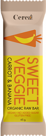 Baton SWEET VEGGIE MORCOV CU BANANA 45 g, bio, vegan, fara gluten [0]