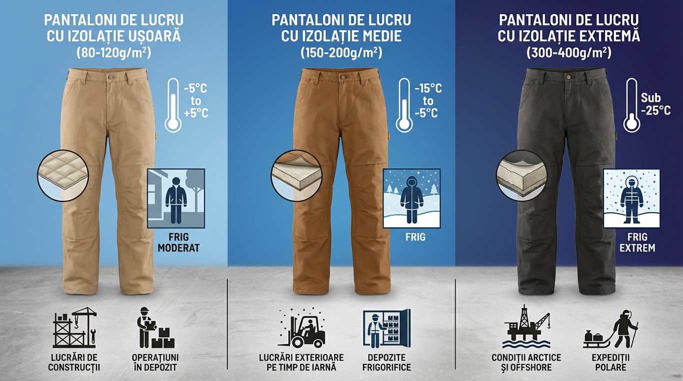 Pantaloni de lucru vatuiti: Ghid complet pentru echipament de protectie iarna