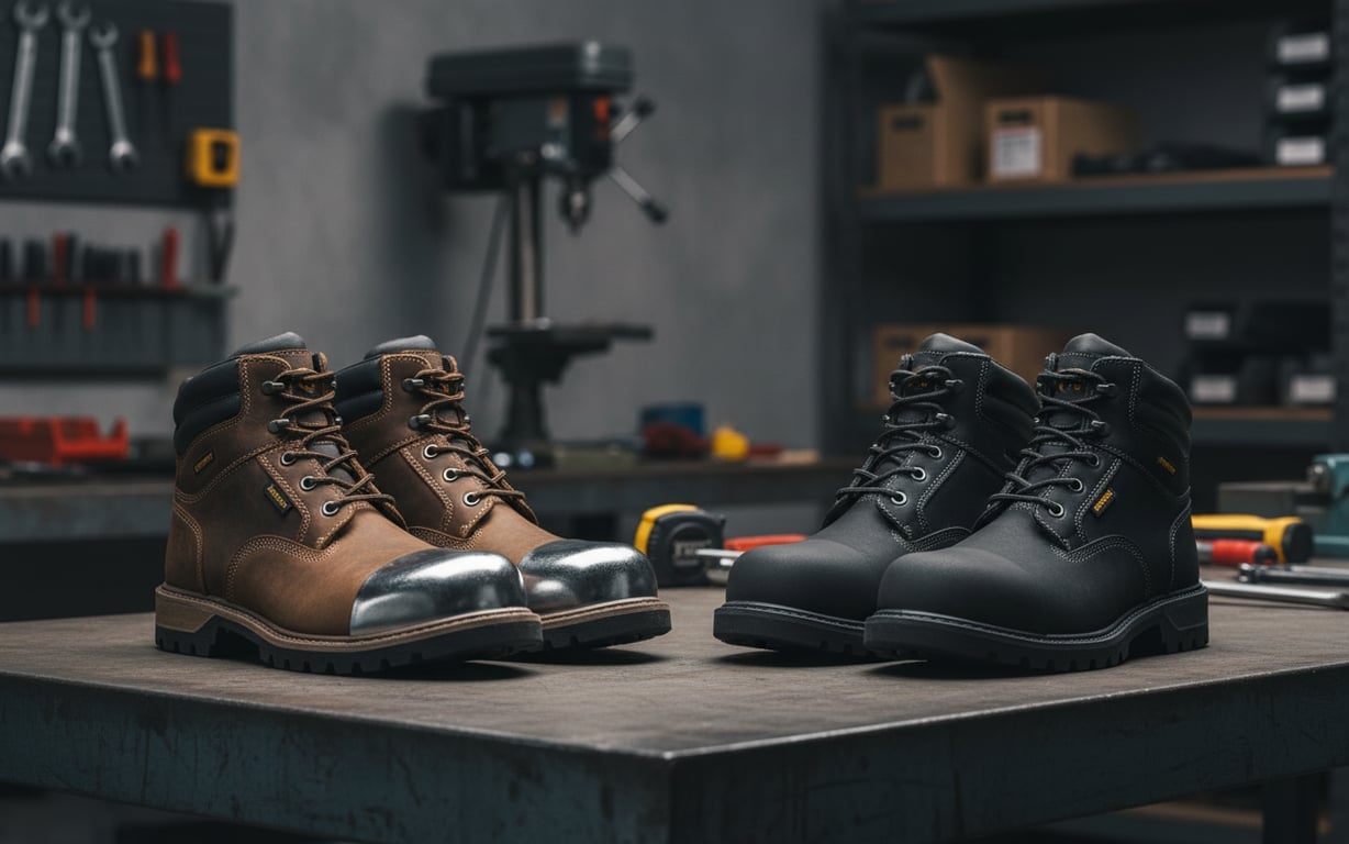 Pantofi de protectie cu bombeu compozit sau metalic? Cum alegi incaltamintea cu nivelul corect de protectie